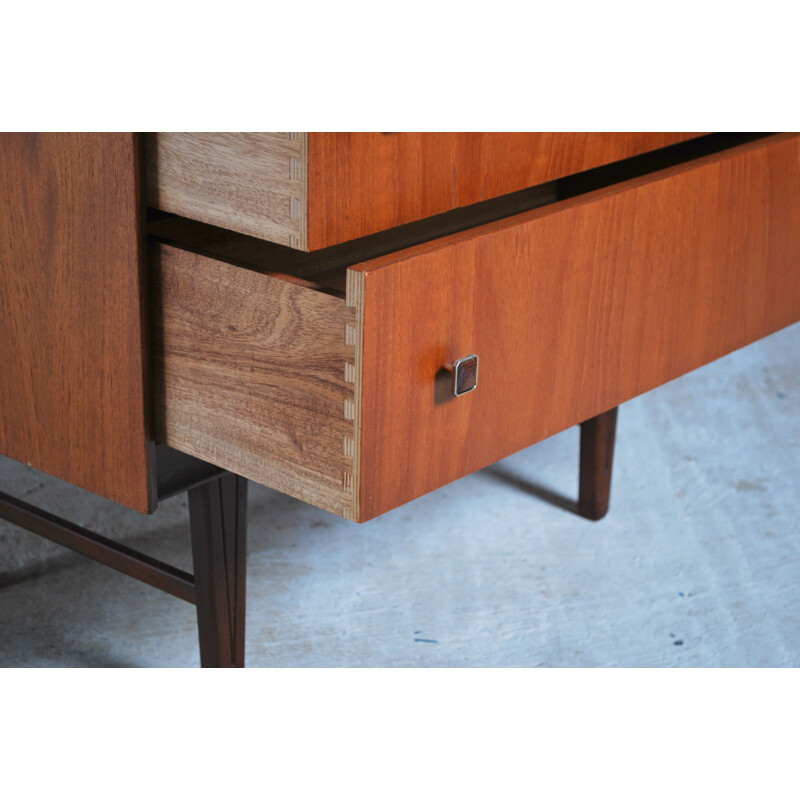 Vintage teak chest of 4 drawers by Homeworthy, England 1960