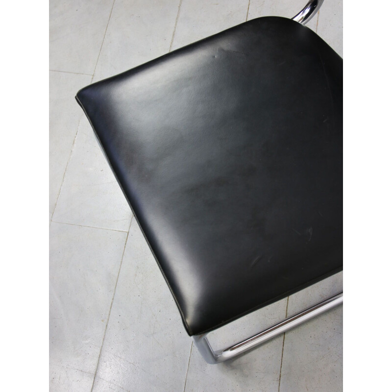 Paire de chaises vintage Cesca en cuir de Marcel Breuer