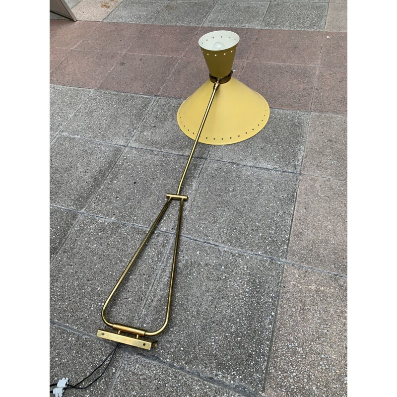 Vintage dubbelarmige wandlamp van René Mathieu, 1950