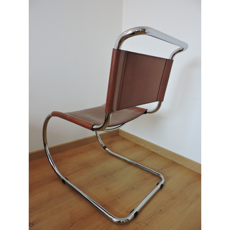 Thonet "MR10" chair in leather, Ludwig MIES VAN DER ROHE - 1970s