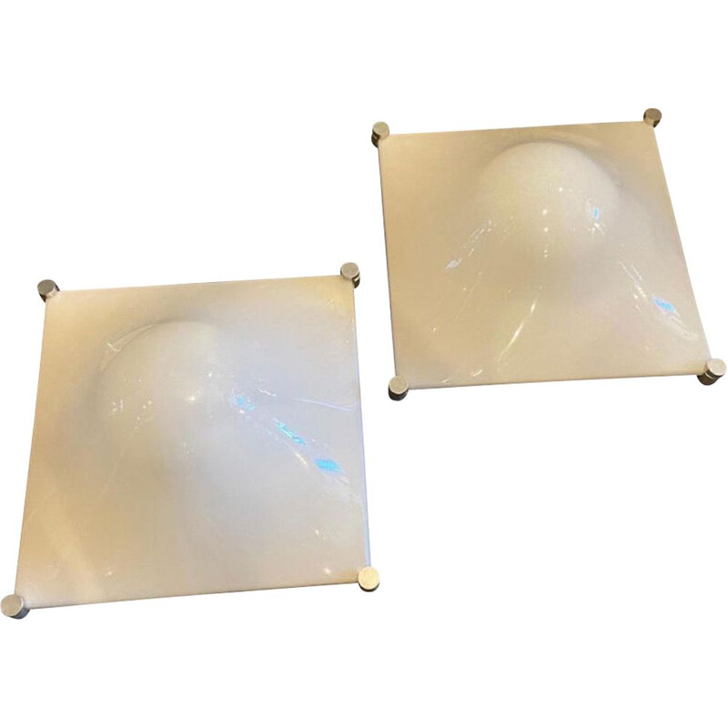 Pair of vintag Bolla wall lamps by Elio Martinelli, 1960s