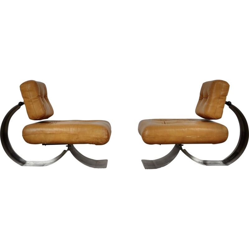 Pair of vintage lounge chairs by Oscar Niemeyer, 1970s