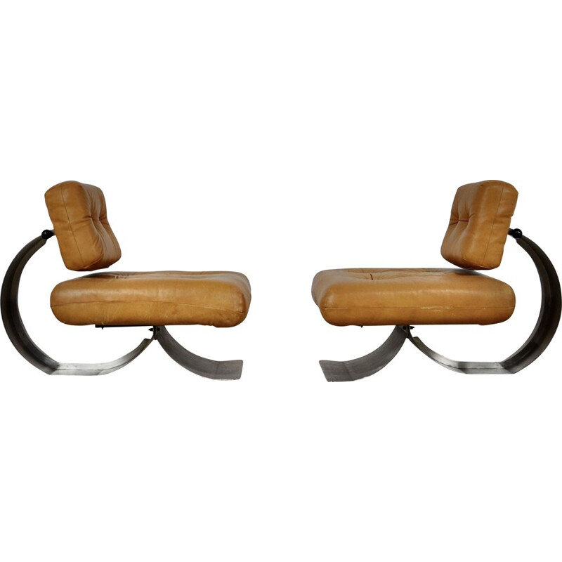 Paire de fauteuils lounge vintage d'Oscar Niemeyer, 1970