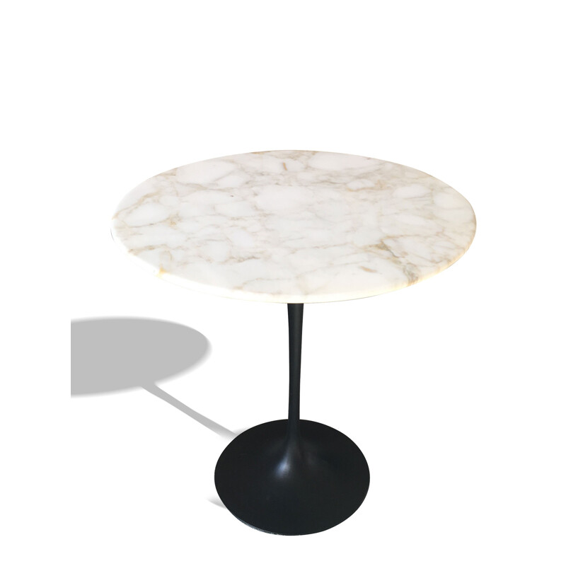 Round Knoll table in Italian Calacatta marble, Eero SAARINEN - 1970s
