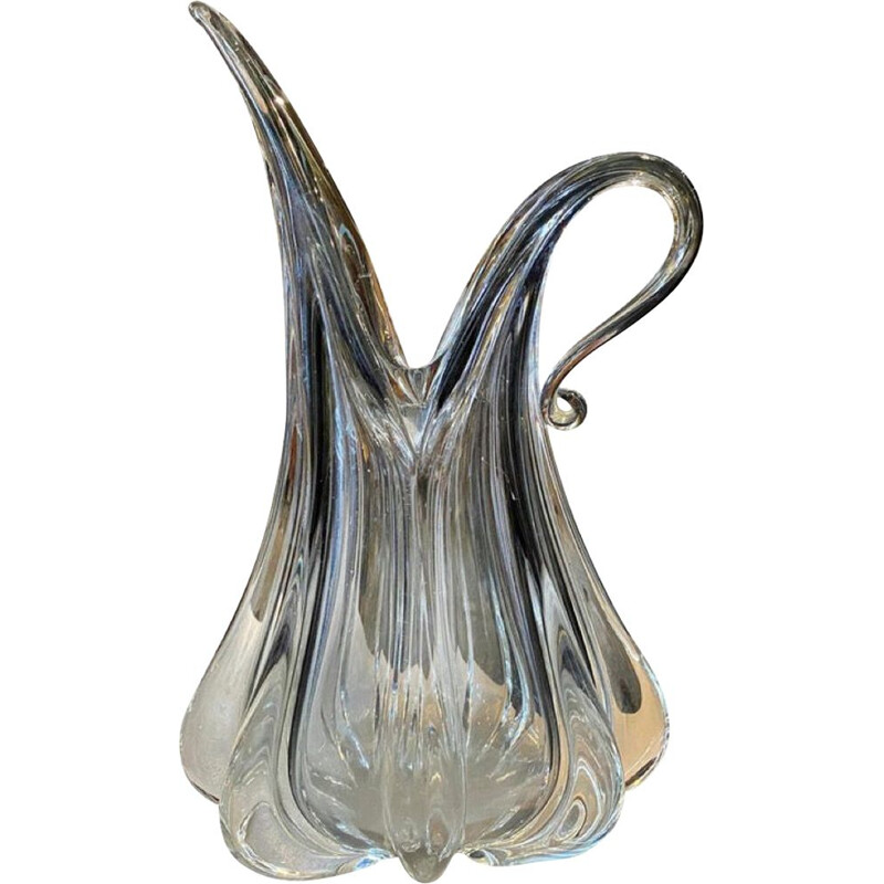 Vintage modern Murano glass vase by Flavio Poli for Seguso, Italy 1970s