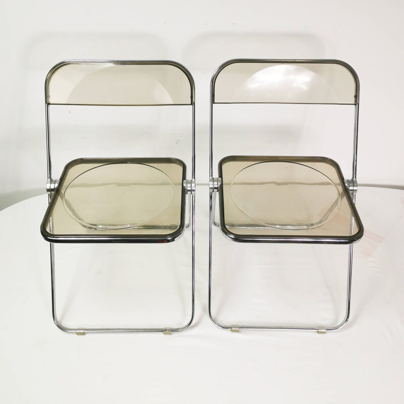 Pair of vintage chairs by G. Piretti for Castelli, Italy 1960s