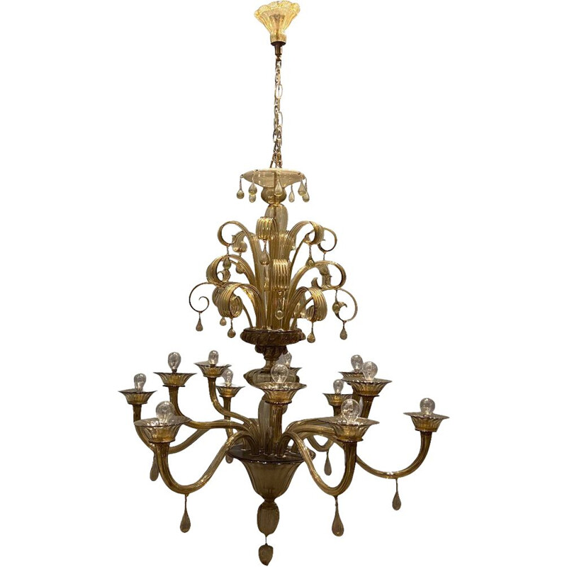 Murano Glass vintage chandelier by Paolo Venini