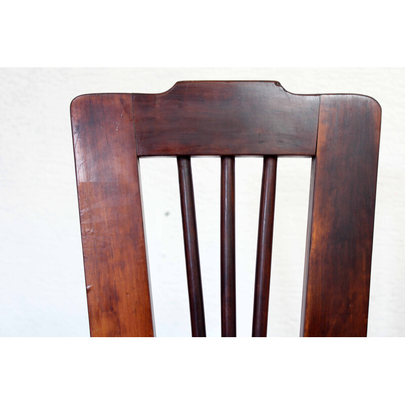 Paire de chaises vintage en bois massif