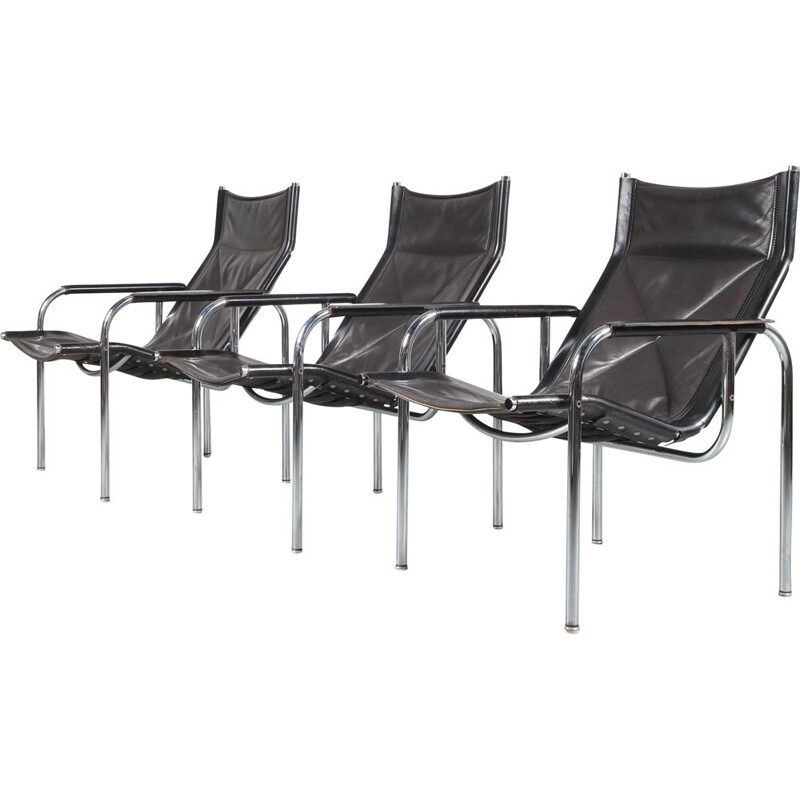 Set of 3 armchairs by Hans Eichenberger for Strässle, Switzerland 1970s