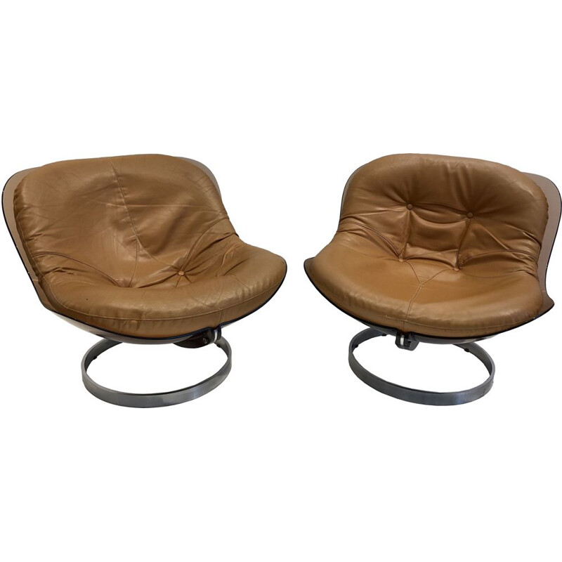 Pair of vintage armchairs by Boris Tabacoff, 1971