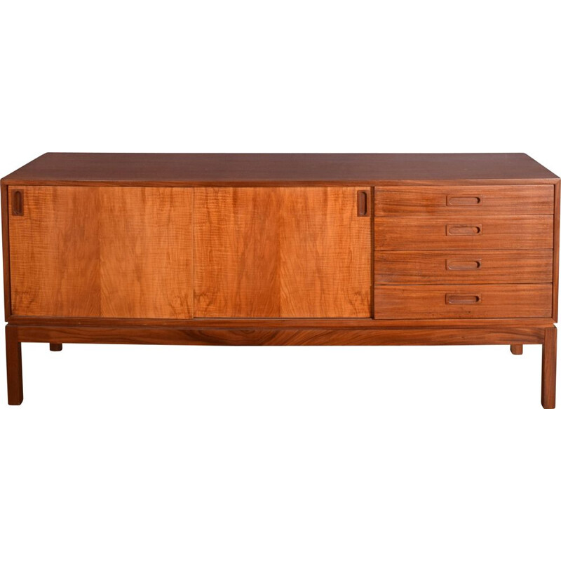 Vintage sideboard in ashwood and afrormosia by Remploy, 1970