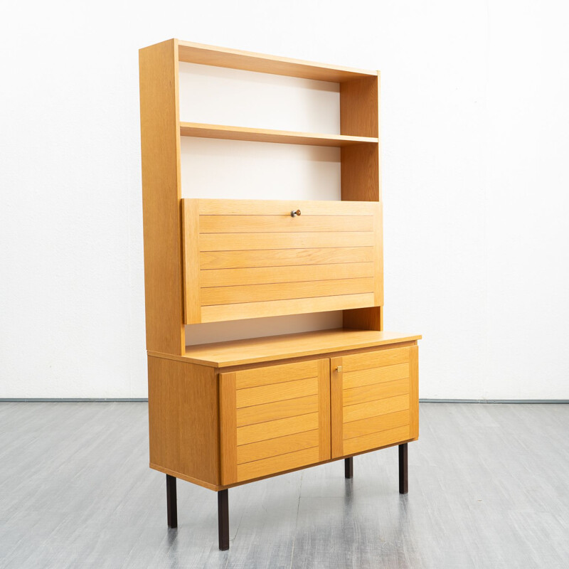 Mid century light oak secretary, 1960s