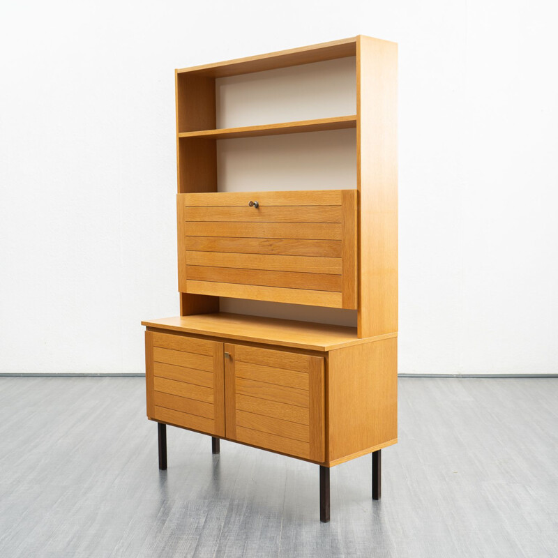 Mid century light oak secretary, 1960s