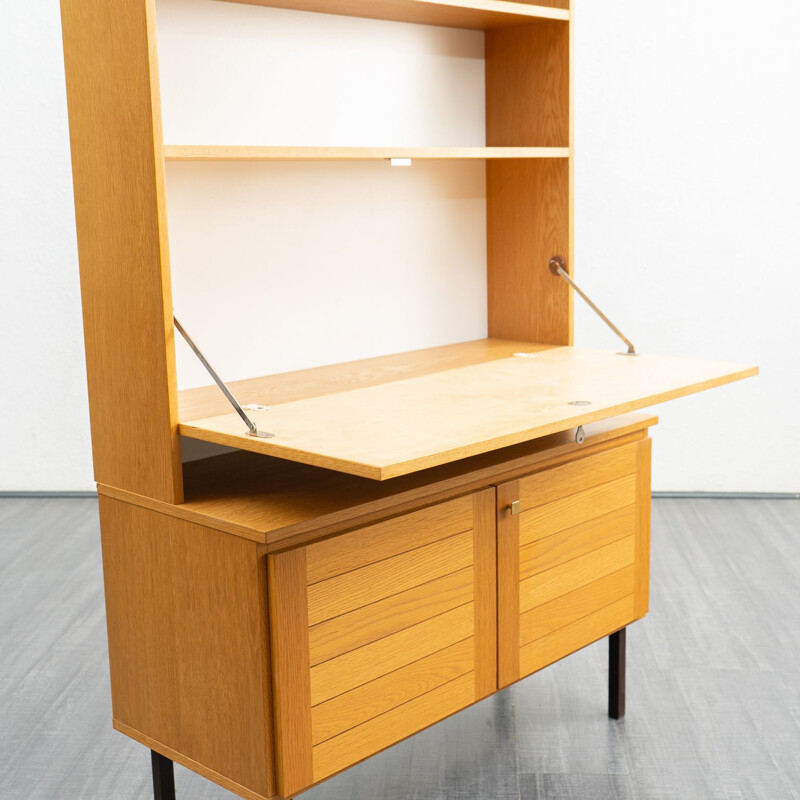 Mid century light oak secretary, 1960s