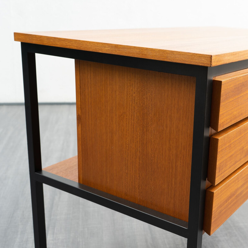 Mid-century teak desk minimalist design, 1960s