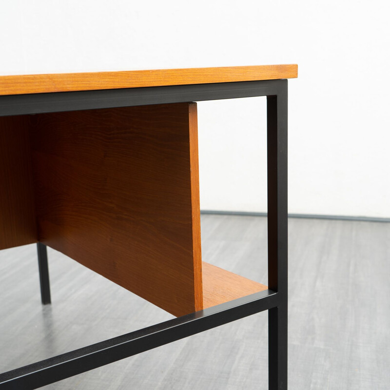 Mid-century teak desk minimalist design, 1960s