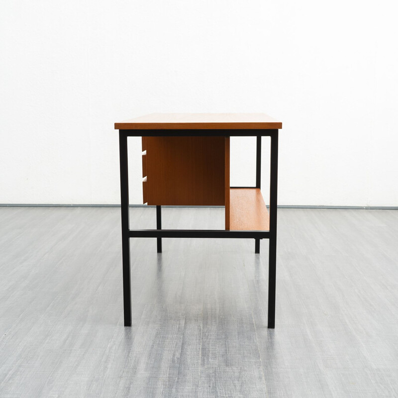 Mid-century teak desk minimalist design, 1960s