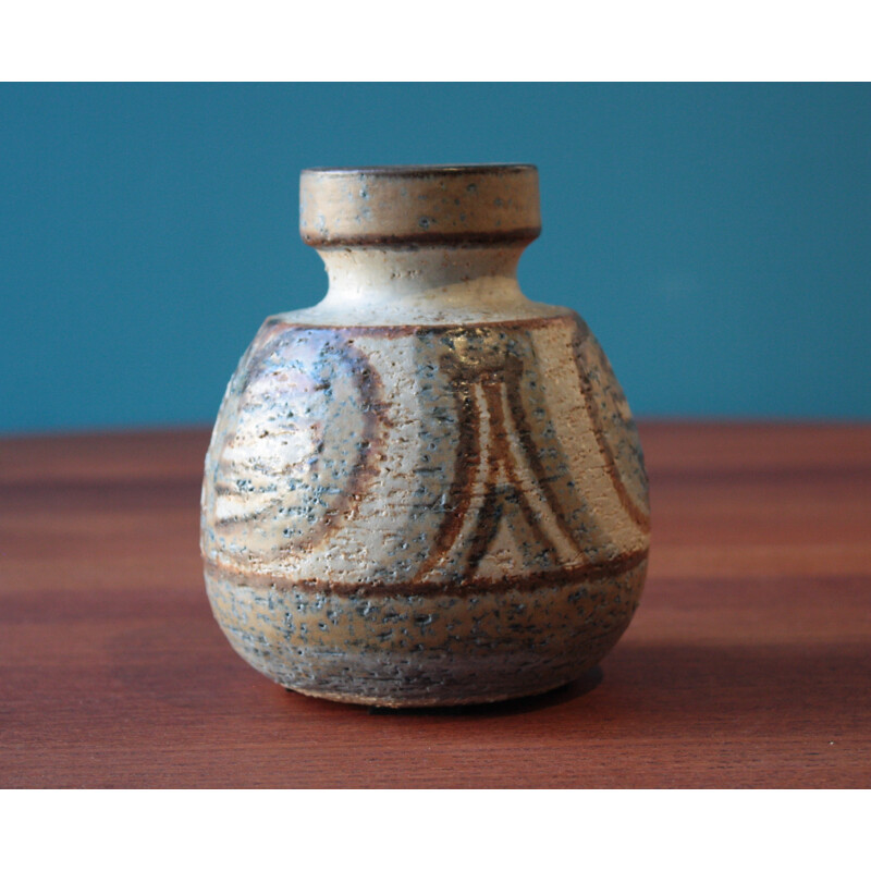 Small Danish Soholm Stentoj vase in ceramic, Noomi BACKHAUSEN - 1970s