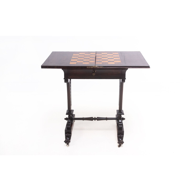 19th century victorian rosewood chess table