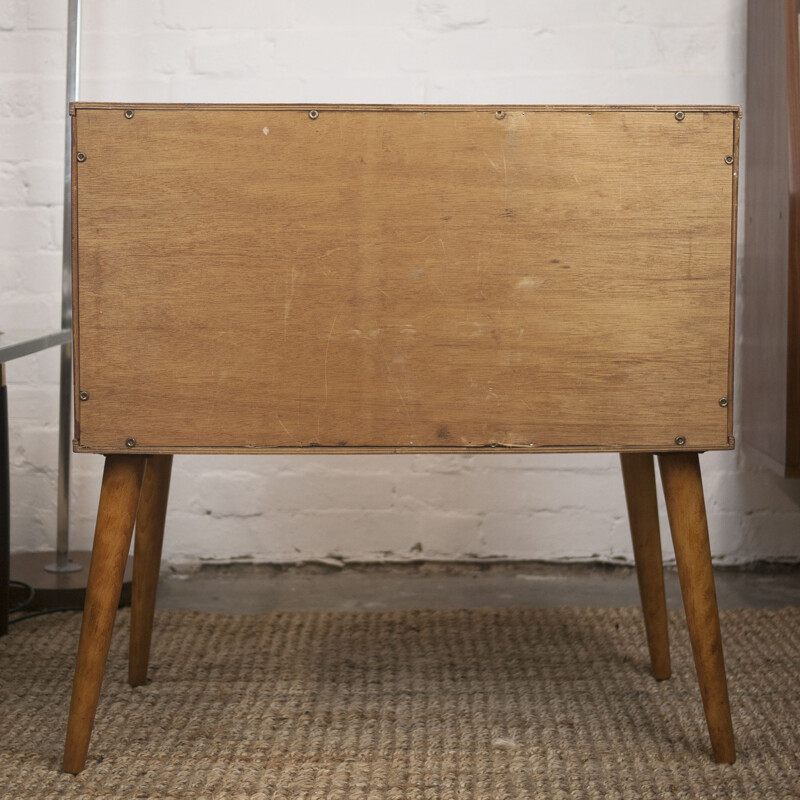 Vintage afromosia highboard with two sliding doors, UK 1960