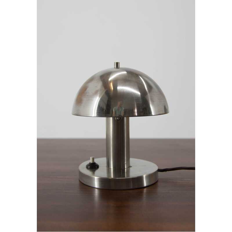 Vintage nickel table lamp, 1920