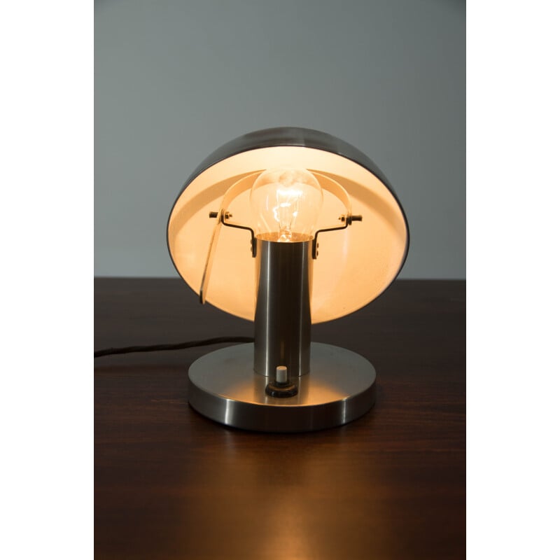 Vintage nickel table lamp, 1920