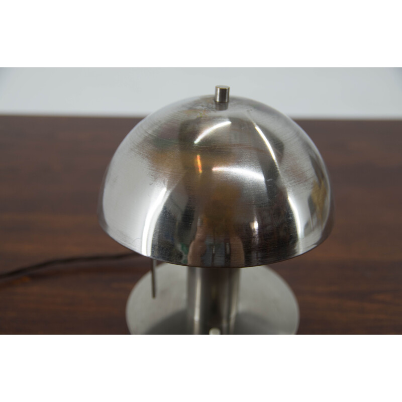 Vintage nickel table lamp, 1920