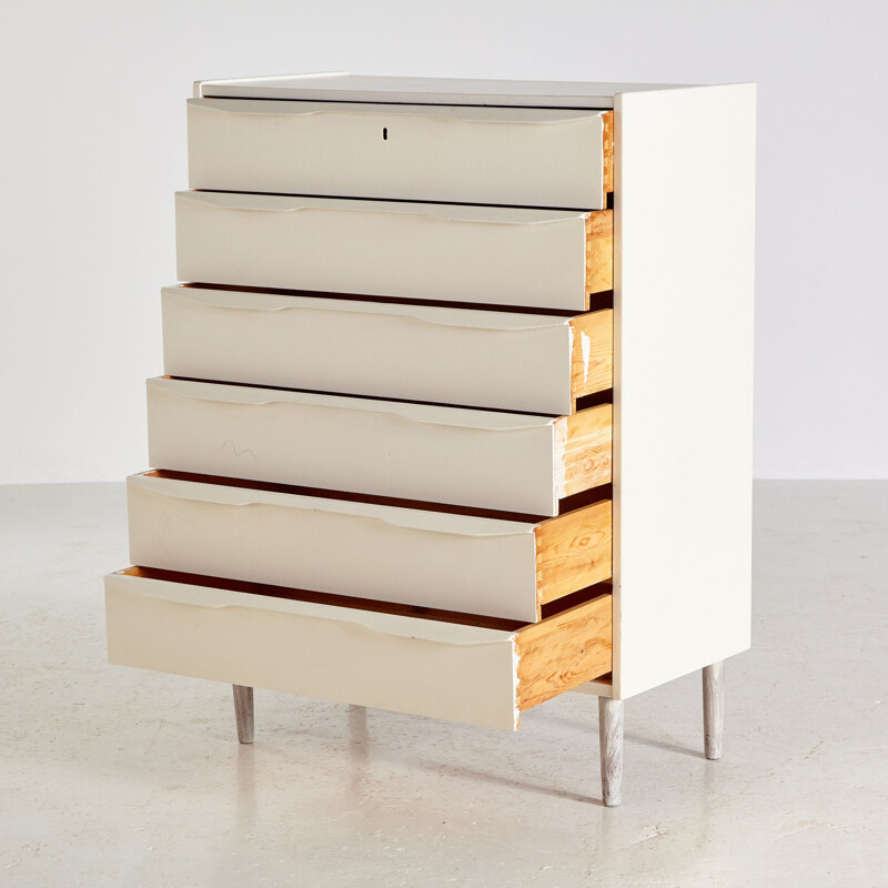 Vintage white chest of drawers, Denmark