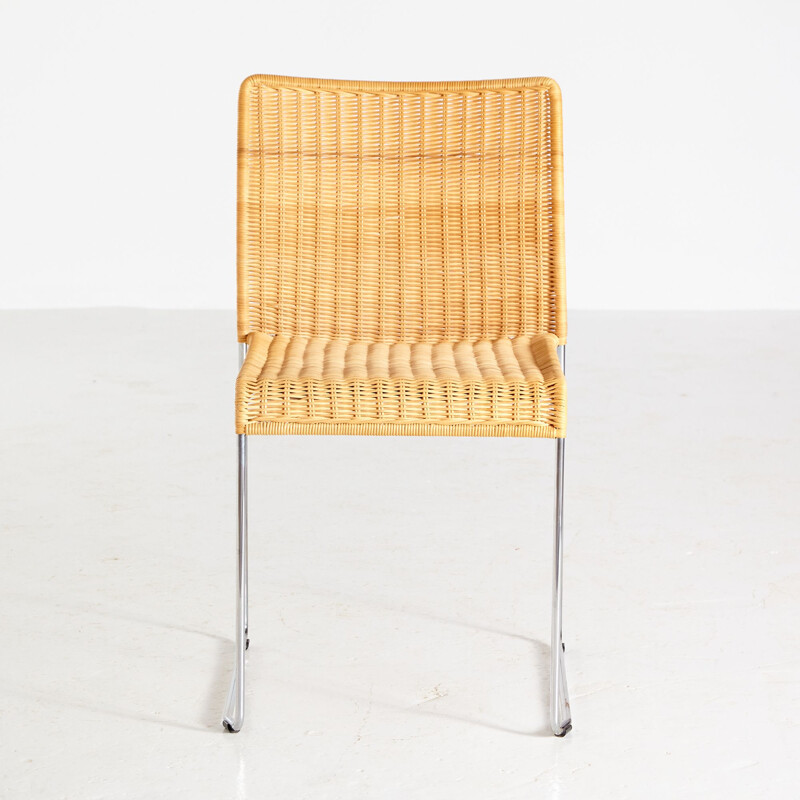 Vintage S.21 chair in rattan by Tito Agnoli for Pierantonio Bonacina