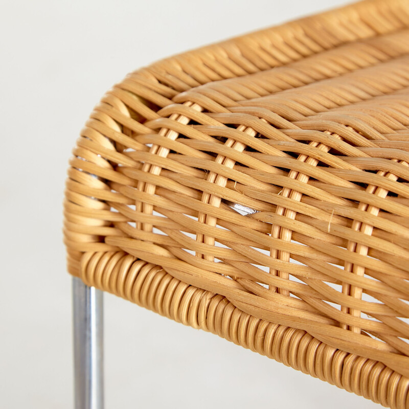 Vintage S.21 chair in rattan by Tito Agnoli for Pierantonio Bonacina