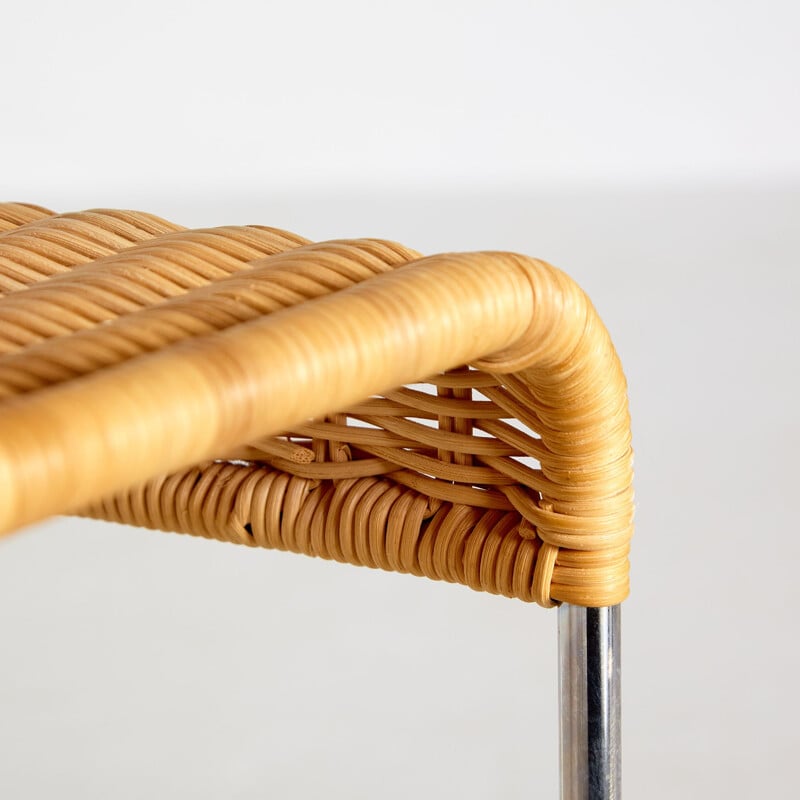 Vintage S.21 chair in rattan by Tito Agnoli for Pierantonio Bonacina