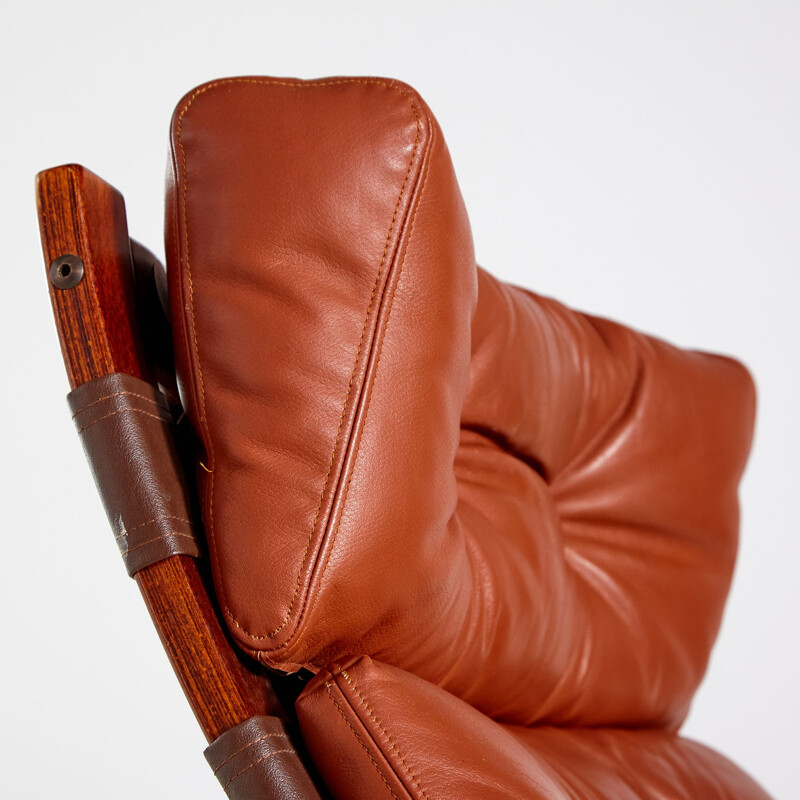 Vintage Skyline leather armchair by Hove Møbler, 1970