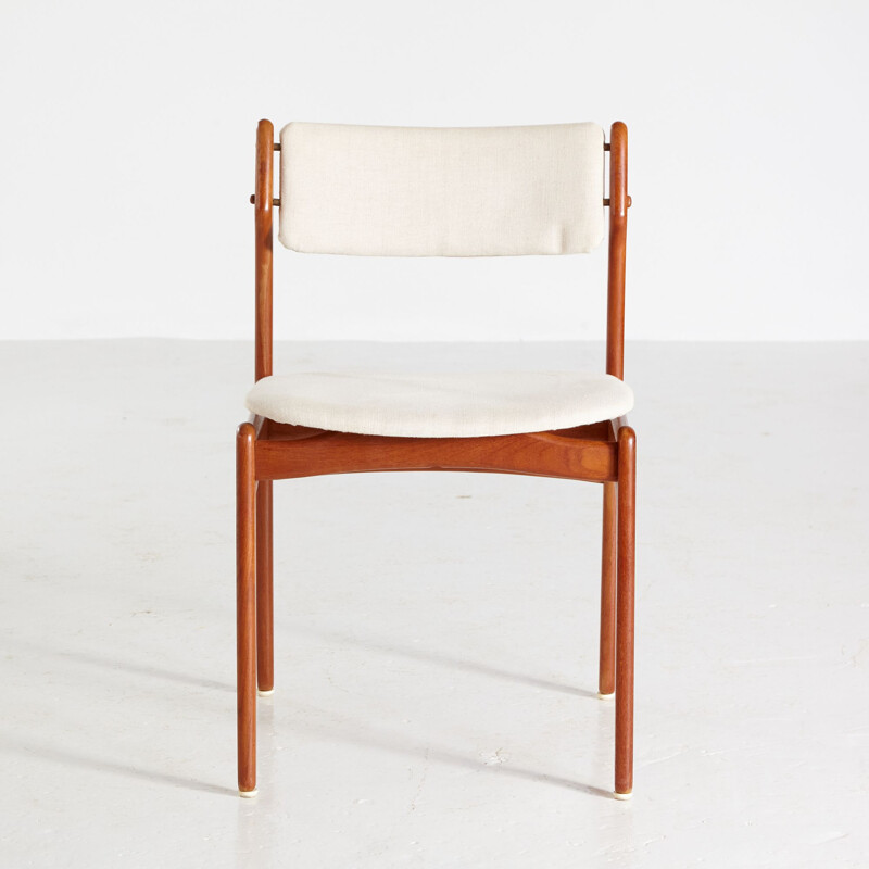 Set of 6 vintage teak chairs model 49 by Erik Buch for O.D. Mobler, 1960