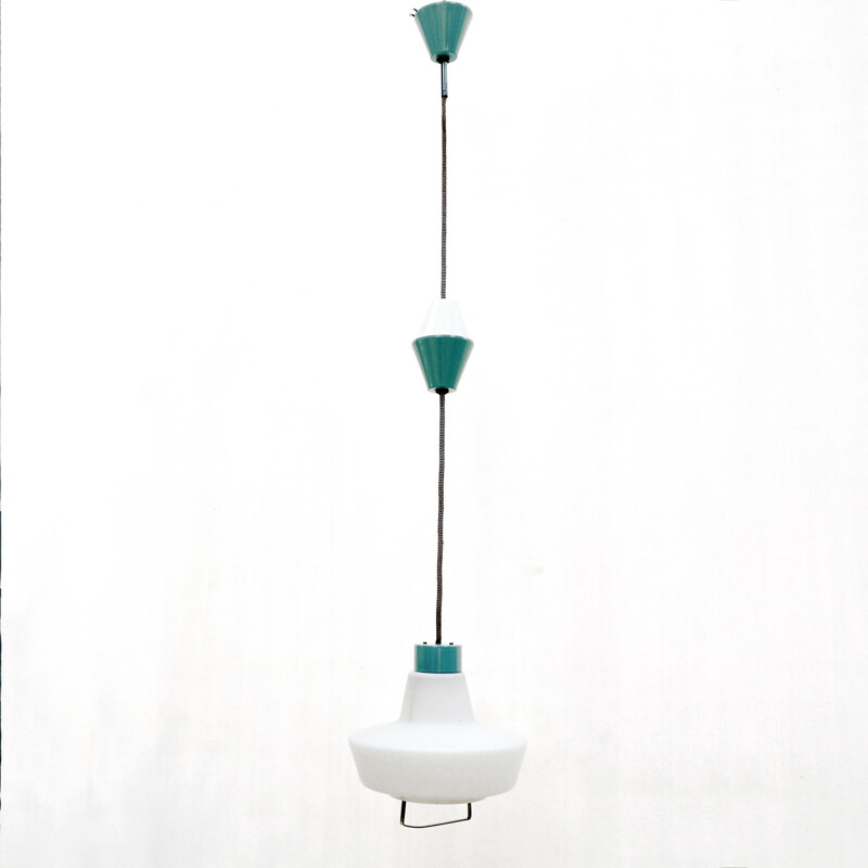 Vintage pendant lamp by Kamenický Šenov for Lustra, Czechoslovakia 1950