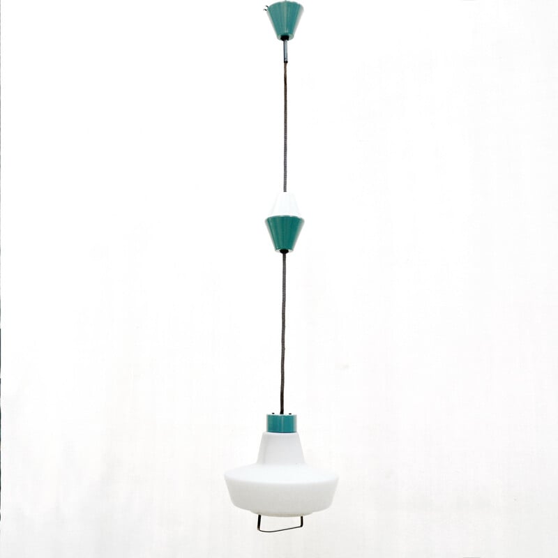 Vintage pendant lamp by Kamenický Šenov for Lustra, Czechoslovakia 1950