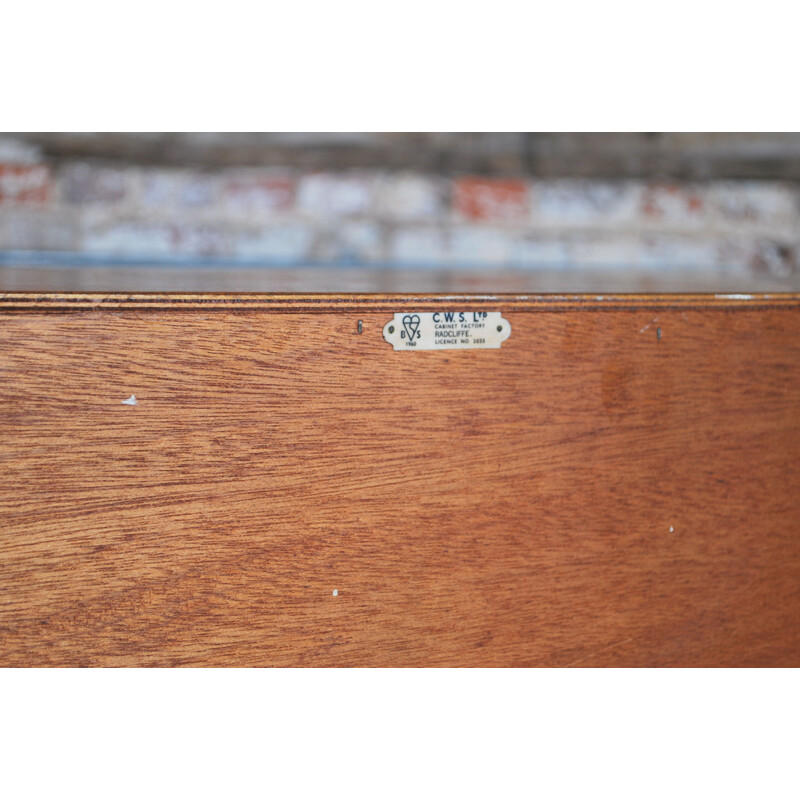 British mid century teak sideboard by C.W.S Ltd, 1960s