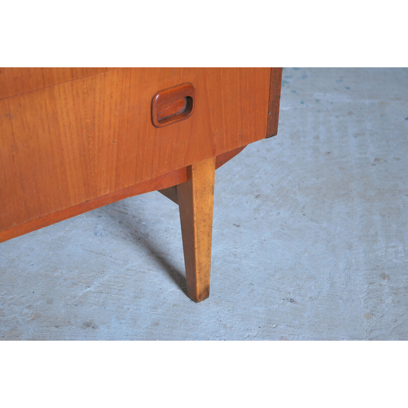 Swedish vintage teak roll-top secretary by Egon Ostergaard, 1960s