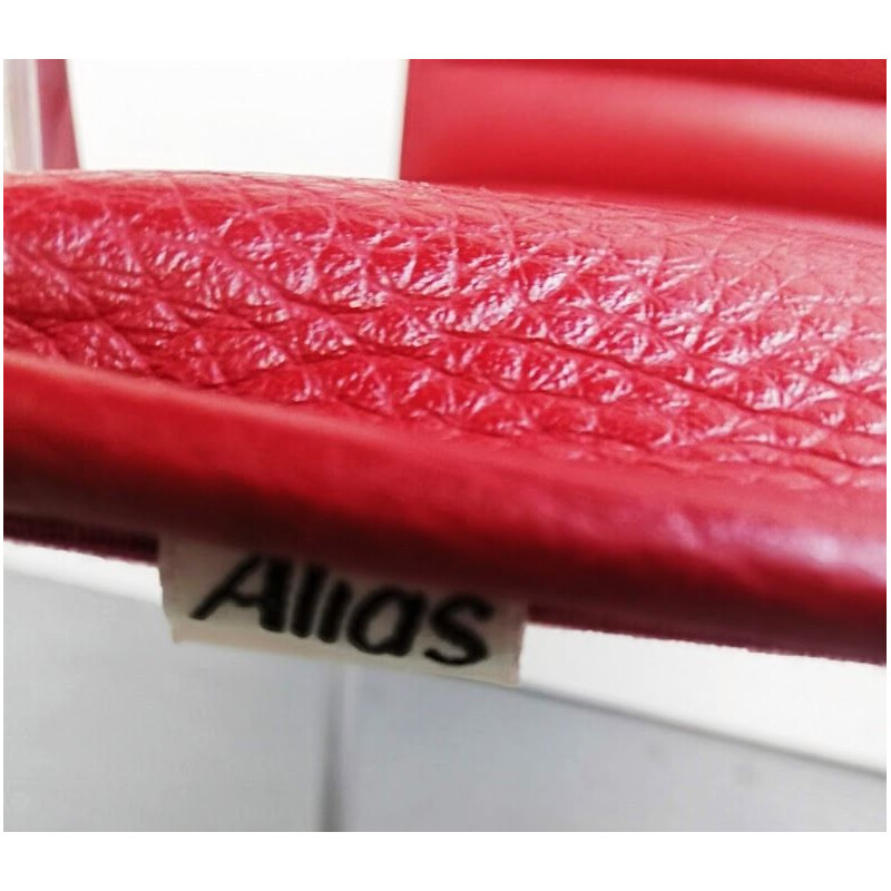 Vintage Highframe armchair in red leather by Alberto Meda for Alias