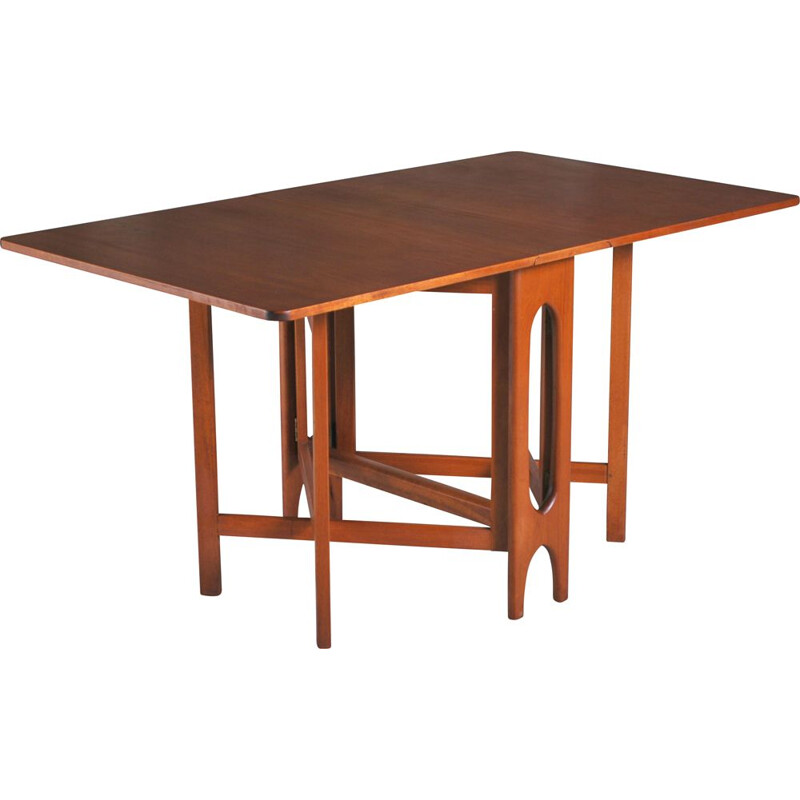 Vintage rectangular teak table, British 1960