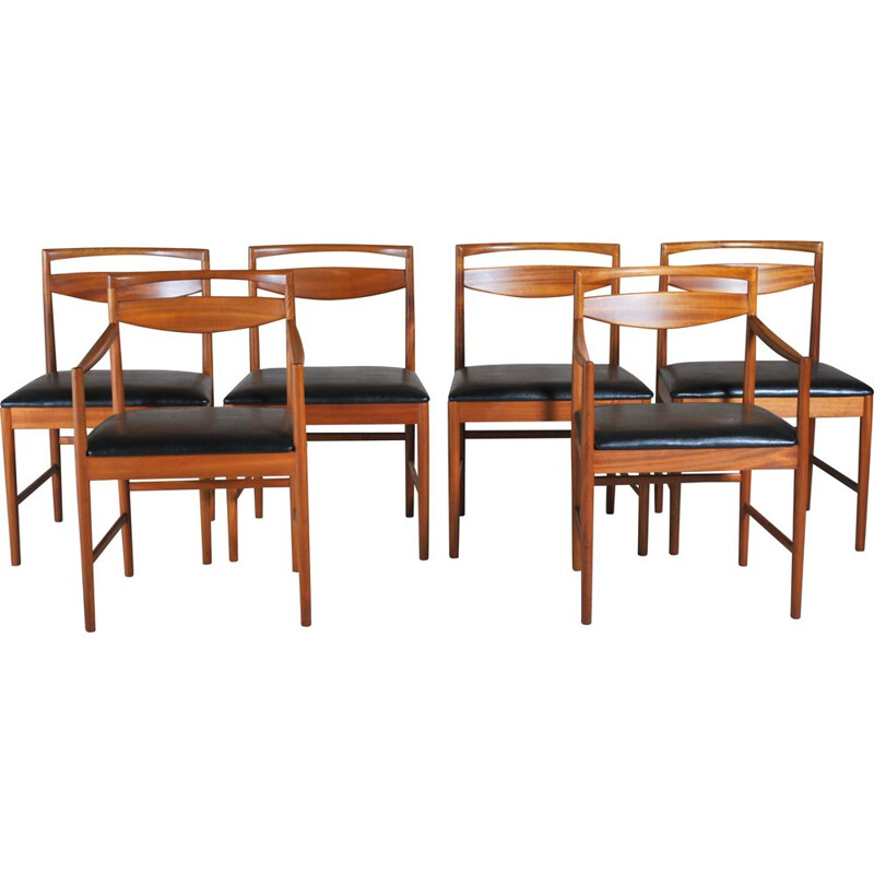 Set of 6 vintage teak chairs by McIntosh, British 1960