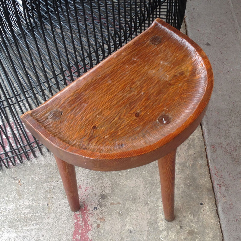 Wooden tripod stool - 1950s