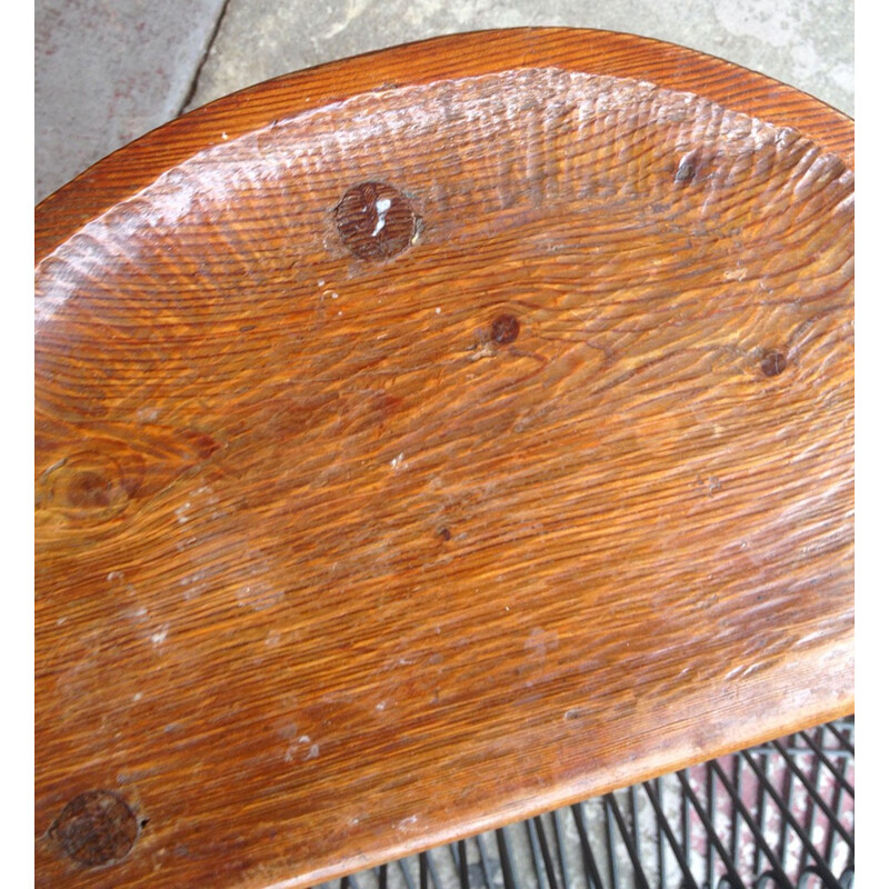 Wooden tripod stool - 1950s