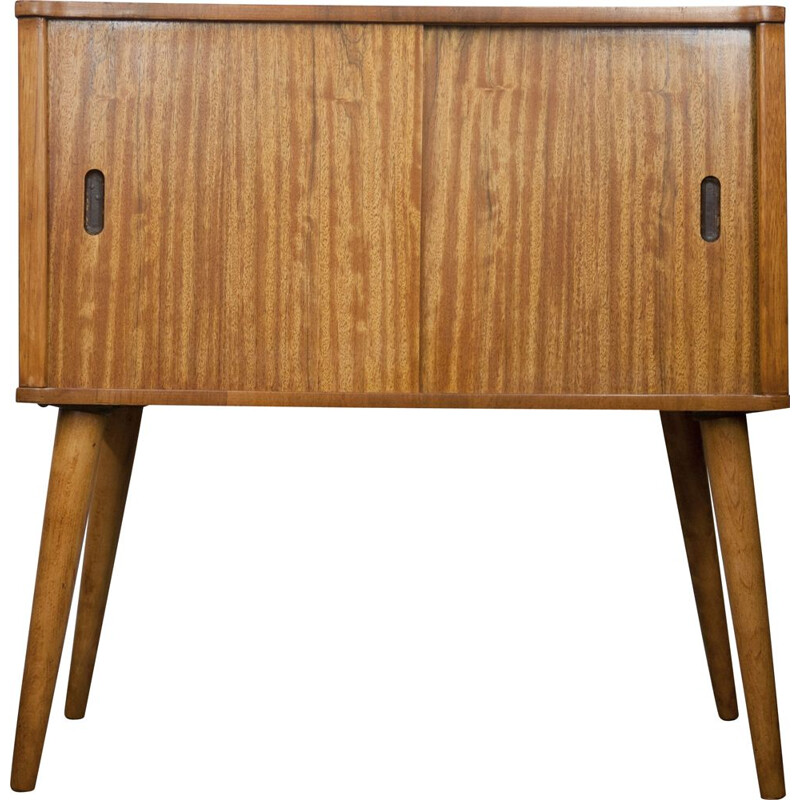 Vintage afromosia highboard with two sliding doors, UK 1960