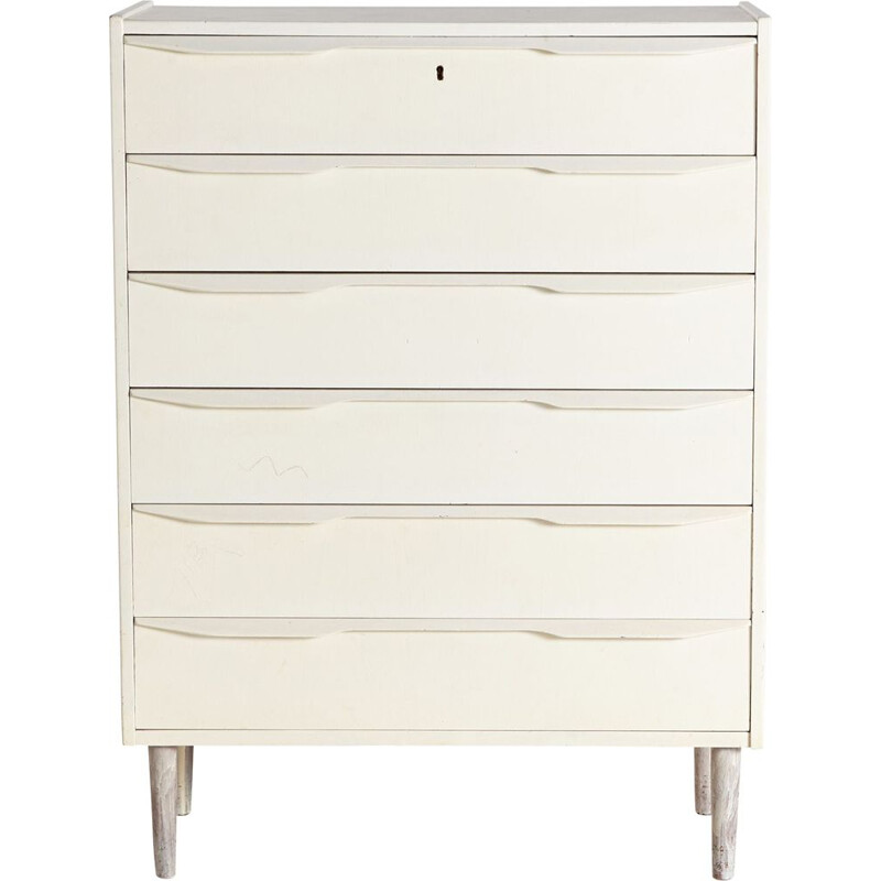 Vintage white chest of drawers, Denmark