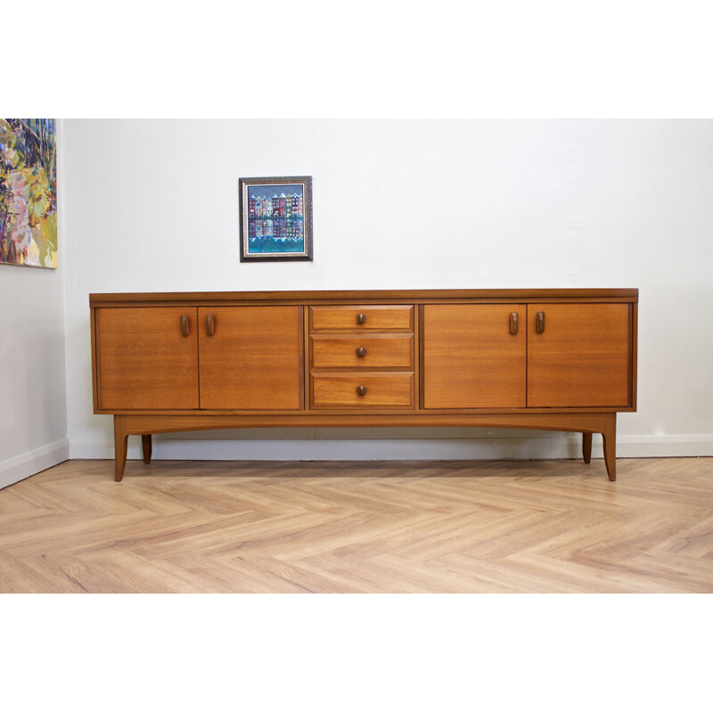 Teak vintage sideboard with 3 drawers from Greaves & Thomas, UK 1960s