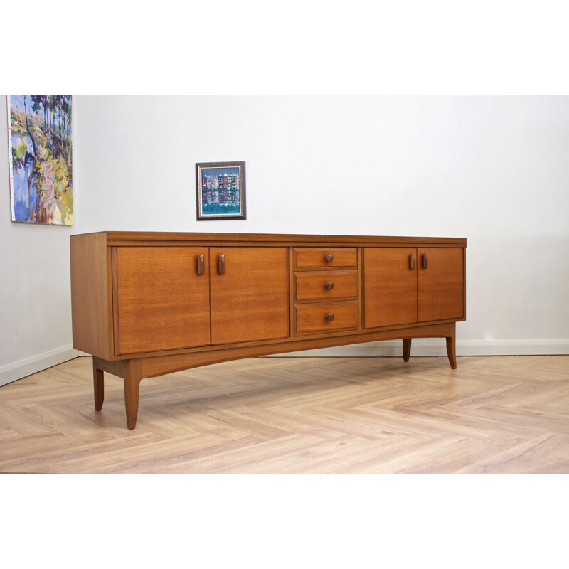 Teak vintage sideboard with 3 drawers from Greaves & Thomas, UK 1960s