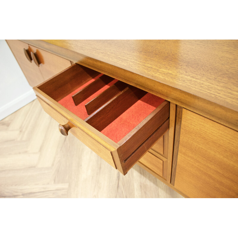 Teak vintage sideboard with 3 drawers from Greaves & Thomas, UK 1960s