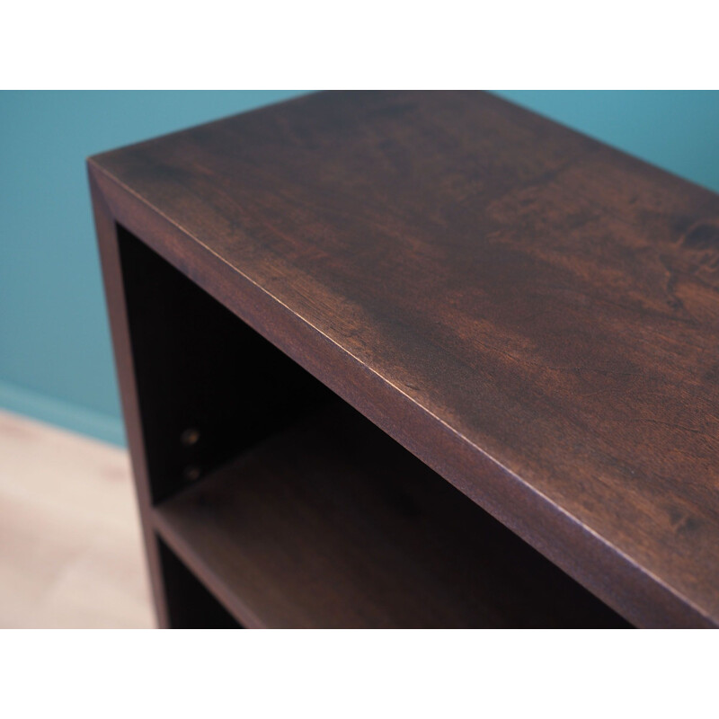 Walnut stained black mid century bookcase, Denmark 1970s