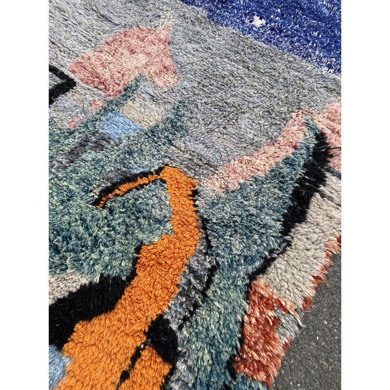 Azilal vintage Marokkaans wollen tapijt