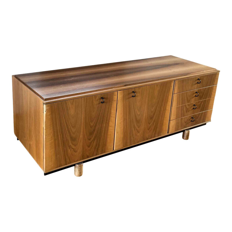 Vintage Ovunque walnut sideboard  by Gianfranco Frattini for Bernini, Italy 1963